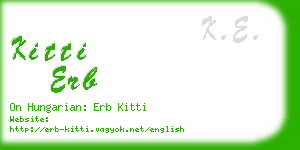 kitti erb business card